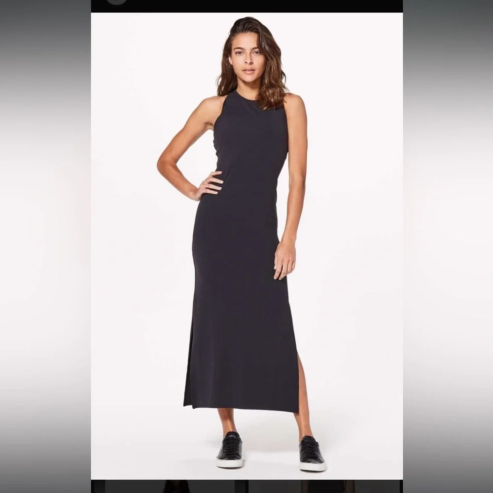 Lululemon Get Going Dress Sleeveless Black Dress Women’s Medium
